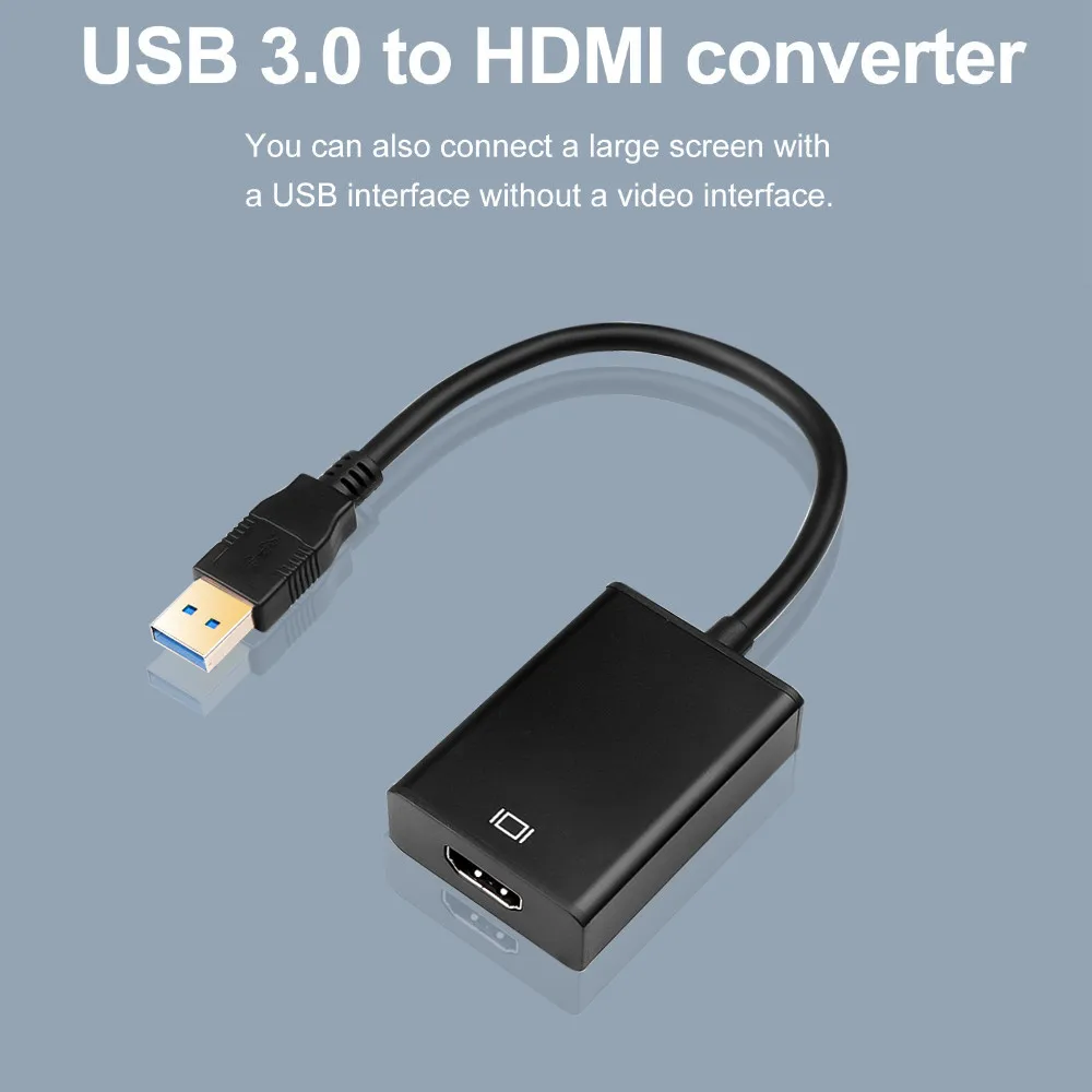 Draagbare Hd 1080P 60Fps Usb 3.0 Naar Hdmi-Compatibel Audio Video Adapter Converter Kabel Voor Windows 7/8/10 Pc