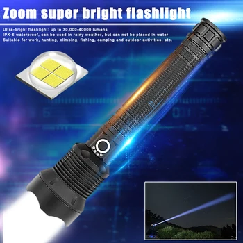 

New USB Charging LED Flashlight Alloy High Power Telescopic Power Display for Outdoor XD88