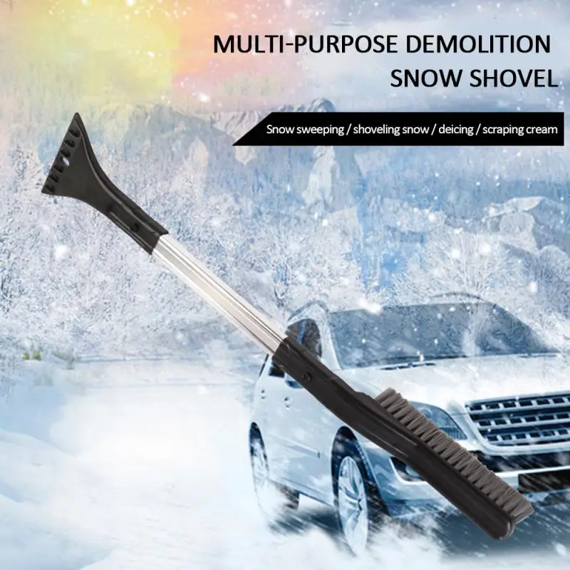 Multifunctional Car Snow Shovel Removable 2 In1 Remover Ice Scraper Cleaning Brush Windshield Deicing Accessories |