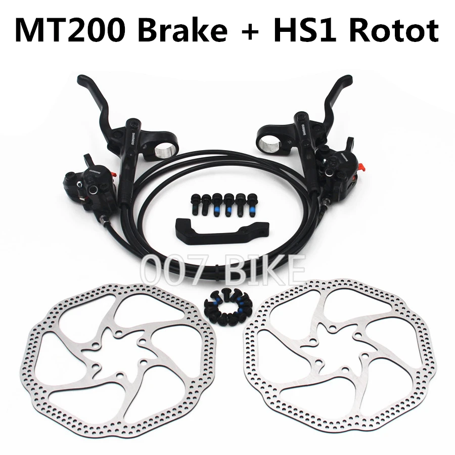 MT200 A pair HS1 Новинка SHIMANO MT200 M315 M365 M355 тормоз Горный велосипед Hidraulic Дисковый Тормоз MTB левый и правый 800/1400 мм M355 тормоза - Цвет: MT200 A pair HS1