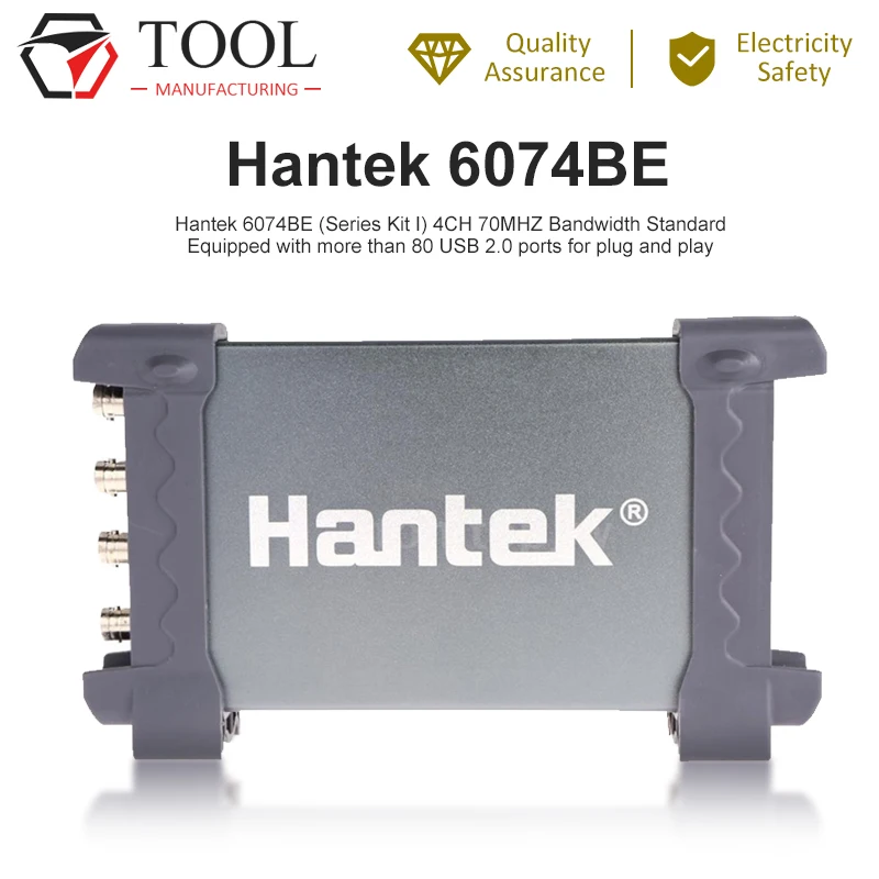 Автомобильный осциллограф Hantek 6074Be 4 канала 70 МГц Usb цифровой диагностический