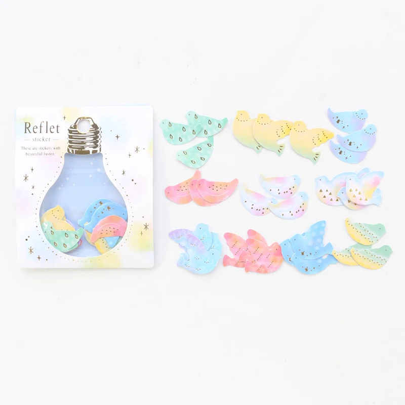 Domikee милые кавайные японские бумажные наклейки из золотой фольги для bullet journal notebooks candy kids дневник планировщик наклейки канцелярские - Цвет: Синий