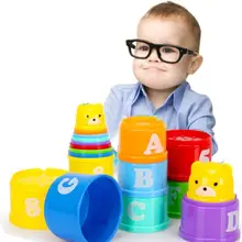 8 обучающие игрушки для малышей 6 месяцев фигурки букв фольдинд пирамида из чашек башня Дети Раннее развитие алфавит игрушки для детей