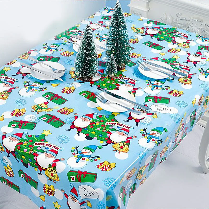 

100% PVC Rectangle Tablecloth Reusable Multi Color Table Cloths Table Cover for ChristmasThanks Giving Dinners Party Decorations