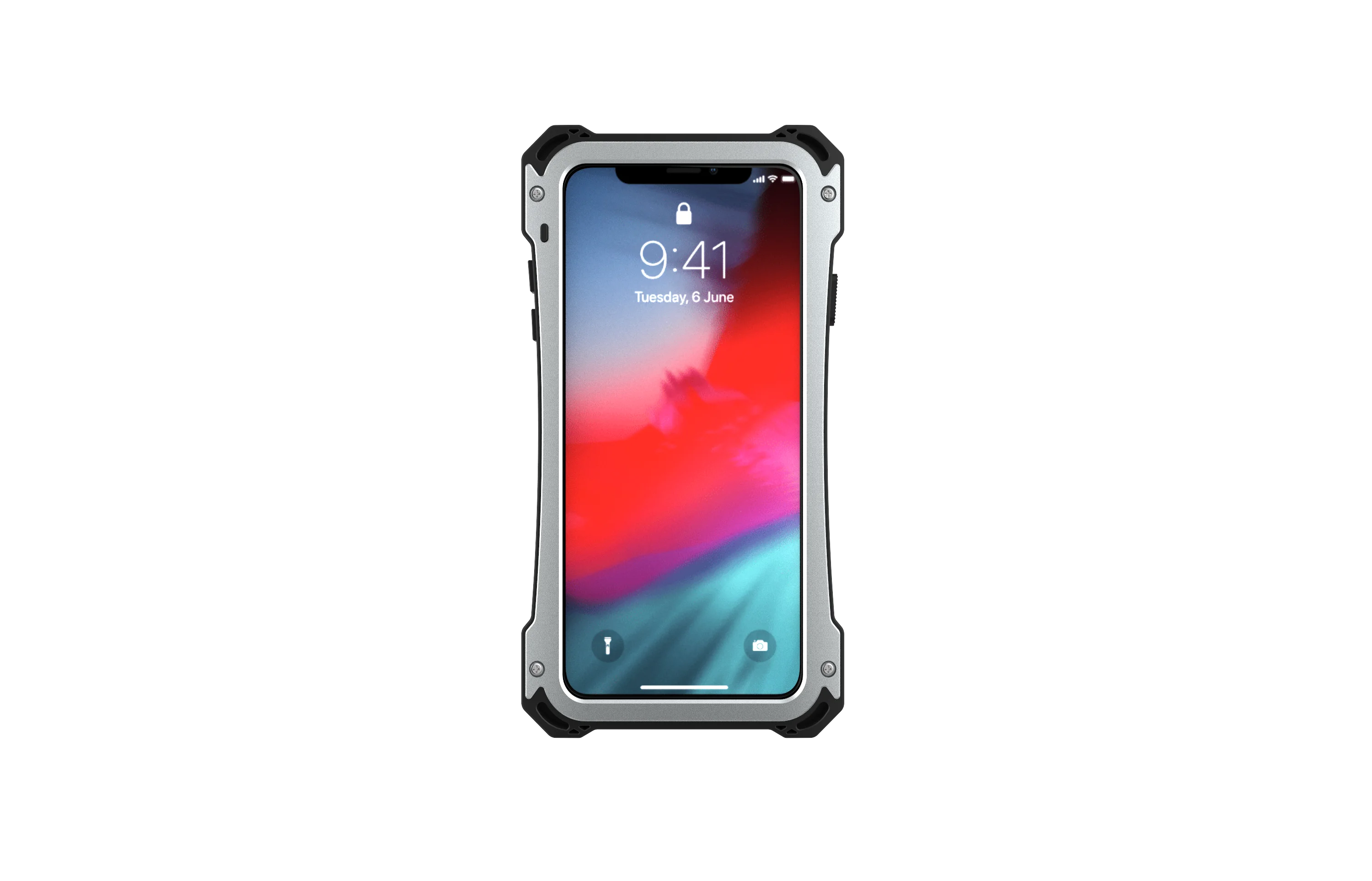 Для iPhone XS Max iPhone XR чехол-накладка из алюминиевого сплава и силикона Гибридный сверхпрочный противоударный защитный чехол