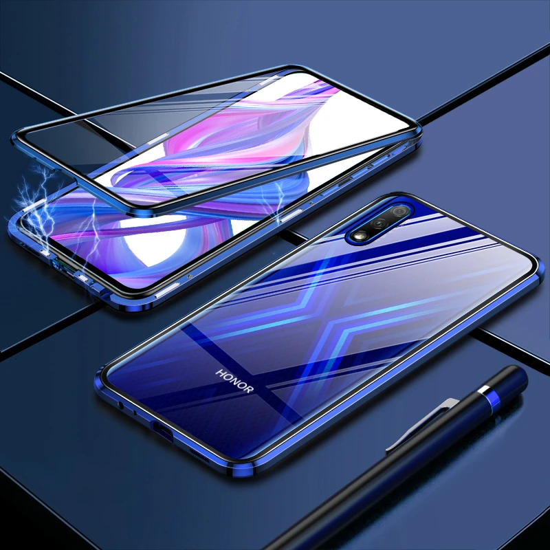 Магнитная крышка для экрана huawei honor 20 10 20i Lite для honor V20 V10 9x 8x Pro, двойная Магнитная крышка - Цвет: LCD BLUE