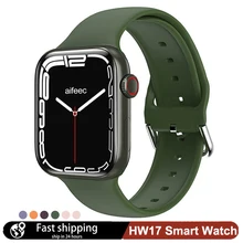

HW17 Smart Watch Series 7 with Siri Bluetooth Make Call Waterproof Watches Heart Rate Monitor Smartwatch PK IWO 16 HW22 DT100