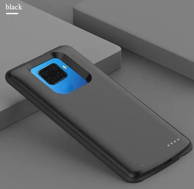 6500 мАч Зарядное устройство для аккумулятора чехол для huawei nova 5i Pro внешняя запасная крышка для nova 5i Pro/Mate30lite чехол для батареи - Цвет: black