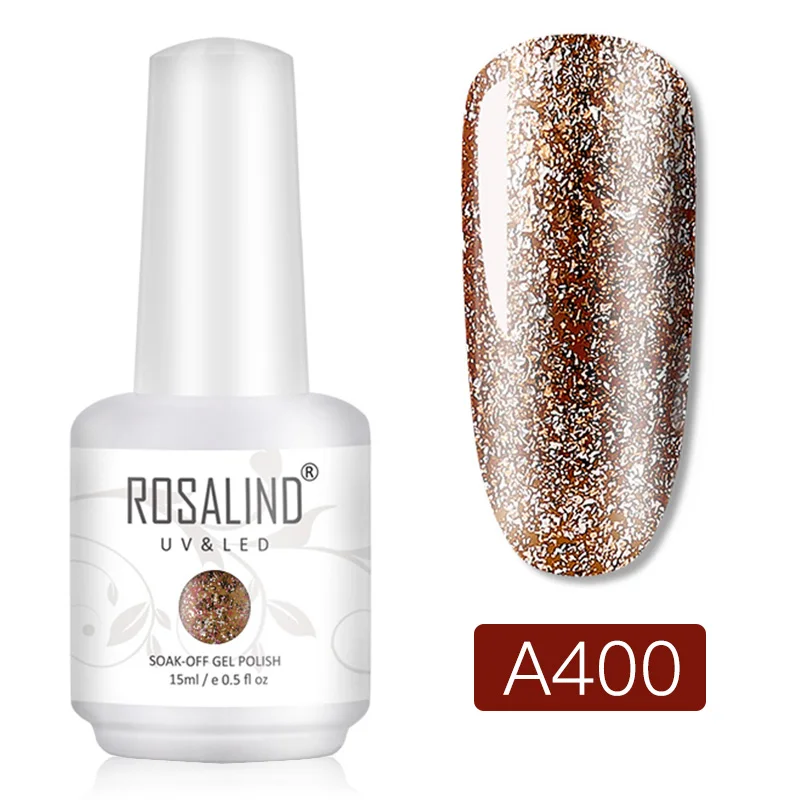 RHA400 ROSALIND Гель-лак гибридные лаки для ногтей Маникюр УФ светодиодный полуперманентный гель для ногтей впитывающий Гель-лак базовое верхнее покрытие 15 мл цвет - Цвет: RHA400
