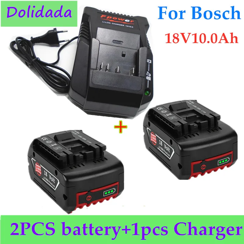 100% original 18V18000mAh Rechargeable For Bosch 18V18.0Ah Battery Backup Portable Replacement BAT609 Indicator light+3A Charger