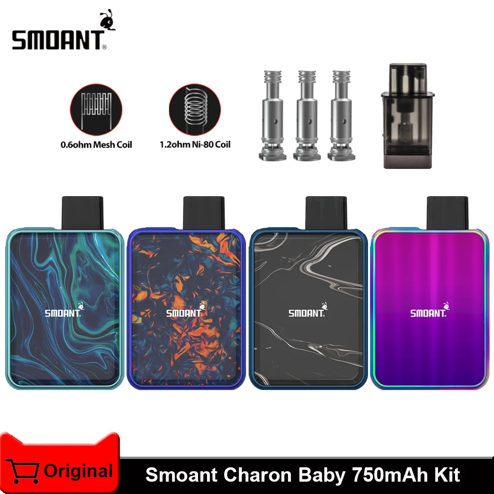 Новый цветной Smoant Charon Baby Pod Kit 750mAh vs Battlestar kit | Электроника