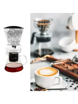 

600ml Reusable Ice Drip Coffee Filter Tools Glass Percolator Brew Coffee Maker X6HD