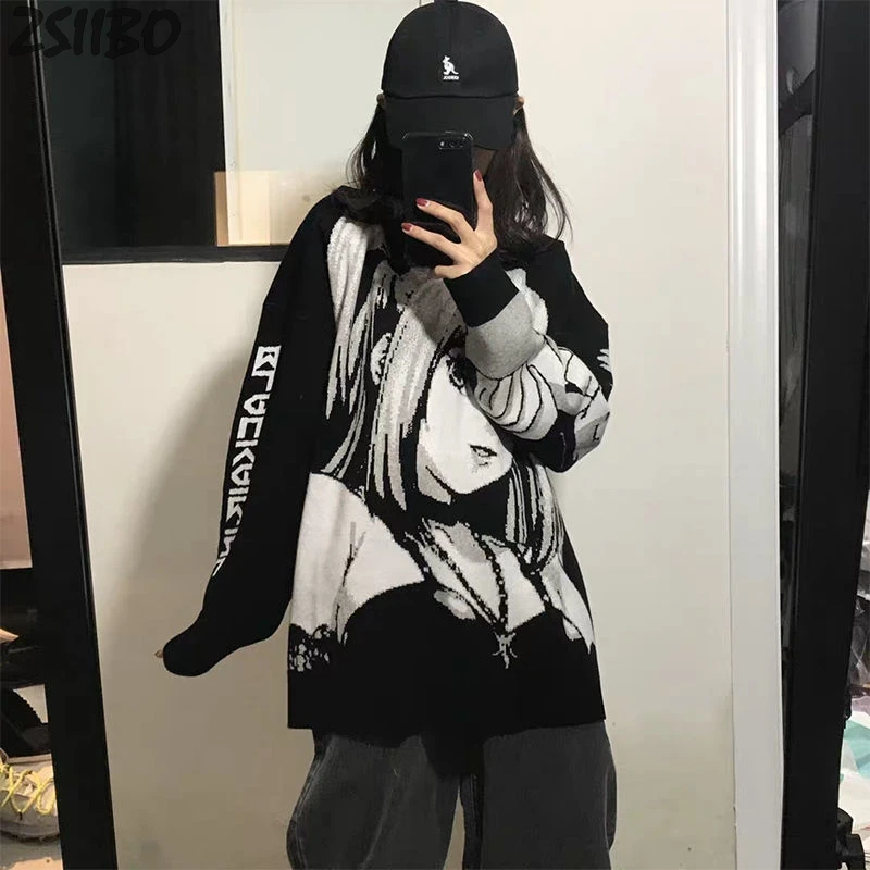 Vintage Female's Hiphop Hoodies Unisex Harajuku Sweatshirt Retro ...