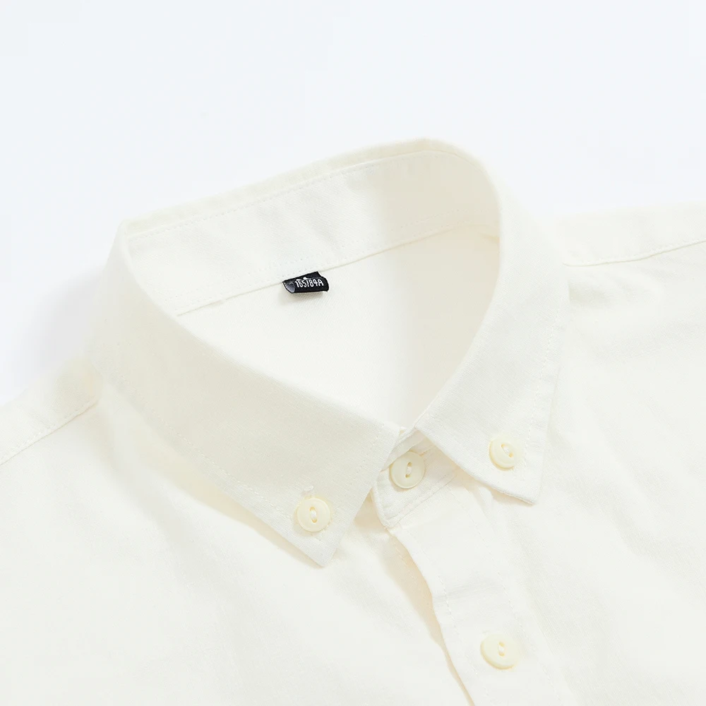 Casual Pure Cotton Oxford Mens Dress Shirt White Slim Fit Fashion design Long Sleeve Shirts