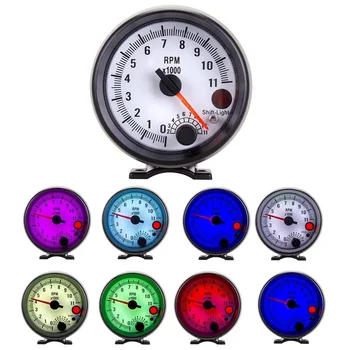 

Universal Car Gauge 95MM 7 Color Auto Tachometer Gauge 0-11000 Rpm High Speed Stepper Motor With Shift Light for Peak Warning