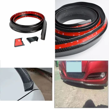 

Rubber fake Carbon Fiber rear trunk spoiler and front bumper spoiler lip for Mercedes Benz W205 W204 W221 W212