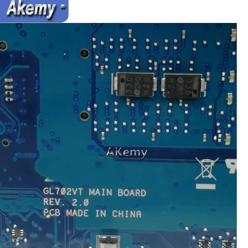 Akemy ROG GL702VT Laptop motherboard For Asus GL702VT GL702VS GL702V GL702 Test original mainboard I5-6300HQ GTX970M-3G