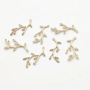 

New arrival! 43x19mm 40Pcs Plating Real gold Leaves shape charm for Earring DIY Making, Jewelry Accessories Findings & Component