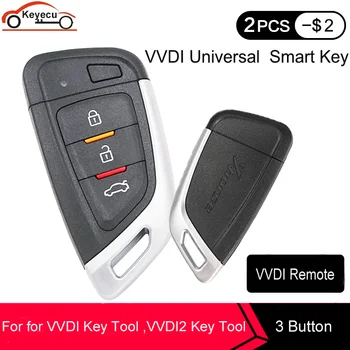 

KEYECU 5pcs VVDI Key Universal Smart Key Card Proximity Key for VVDI Key Tool 3 Button Car Keys Remote Control VVDI2