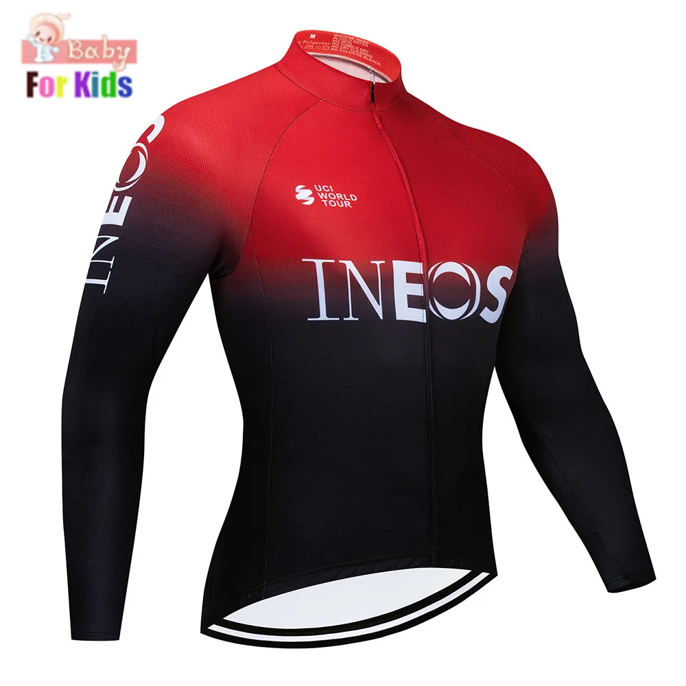 Одежда для велоспорта ineos Pro, дышащая детская футболка с длинным рукавом, комплект спортивной одежды для детей, велосипедный велосипед, Майо, ciclismo - Цвет: 13