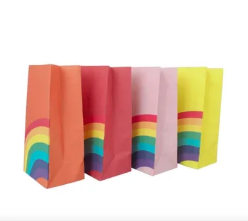 

96pcs 12*8*22.5cm new Cute Water oil proof snacks take out packing Bag Packaging Packing xmas Cookie Paper Bags wholesale