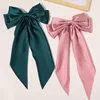 Two-layers Oversize Bows Hair Clip Silk Satin Bowknot Ribbon Hairpins Barrettes Women Solid Color Ponytail Clip Hair Accessories ► Photo 3/6