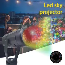 

LED Stage Lights Starry Sky Christmas Projection Light Pattern Rotating Stars And Moon Projection Lights Atmosphere Night Light