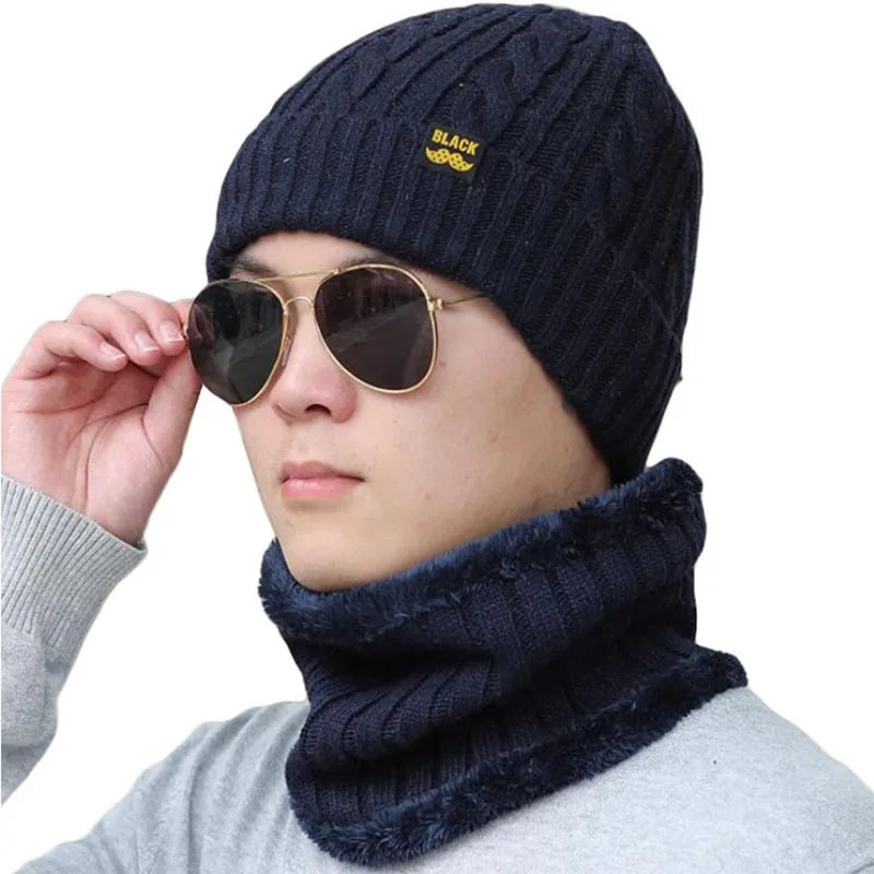 Шарф зимняя шапка Skullies Beanies Gorras Bonnet Beanie для мужчин и женщин брендовая мужская теплая шерстяные шляпы Мужская вязаная черная шапка