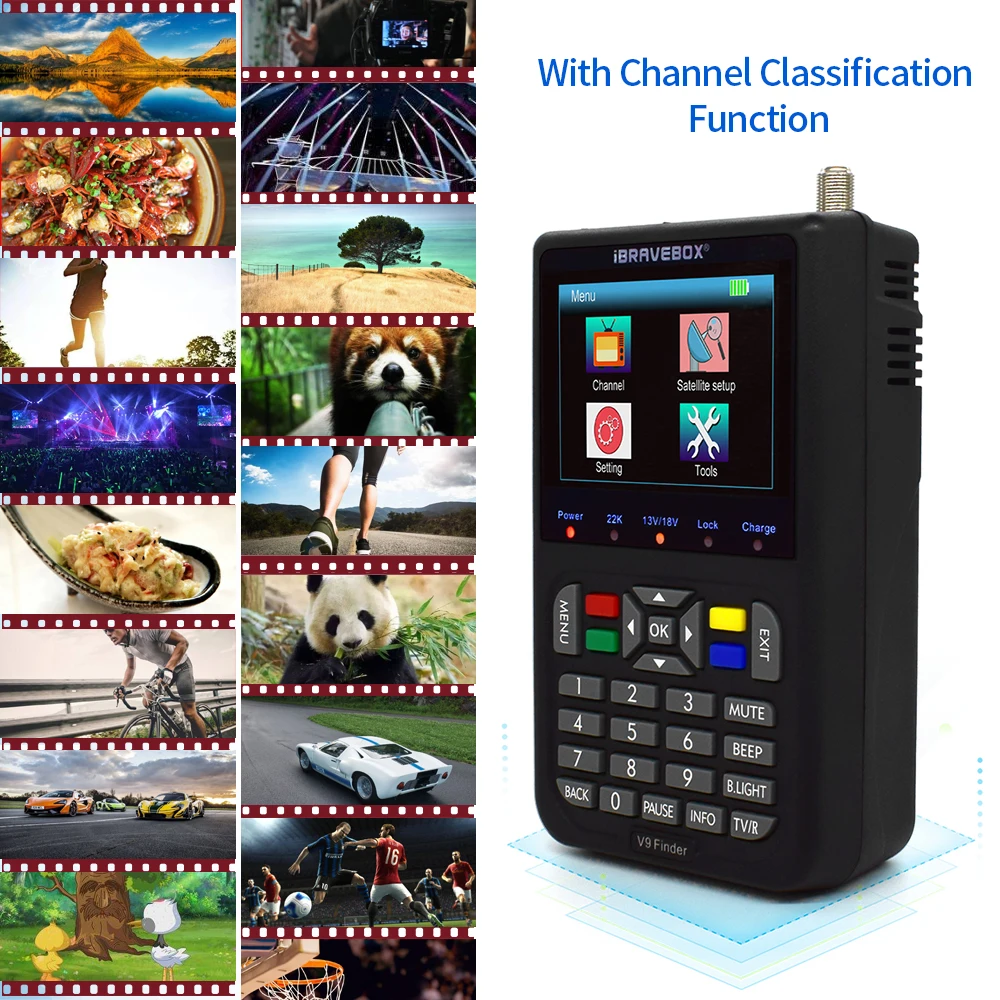 

New PAL/NTSC Conversion Digital OSD Satellite Signal Finder Meter 3.5 inch Satellite Television Automatic 6000 Channels Programm