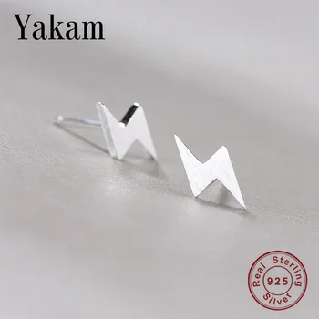 

Simple Lightning Shape Stud Earrings 2020 Summer 925 Solid Sterling Silver Earring For Women Party Fashion Jewelry Gift Berloque