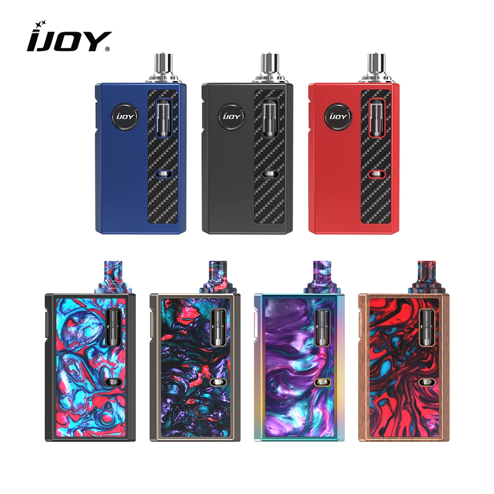 

Original IJoy Mercury vape Kit Built-in 1100mAh battery box mod 3 LED indicator light Vaporizer resin Electronic Cigarette gift