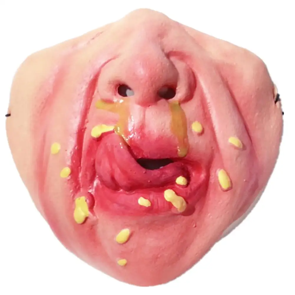 Забавные взрослые Вечерние Маски латексный клоун Косплей Половина лица ужасный страшный маскарадные маски украшение на празднование хэллоуина хэллоуин
