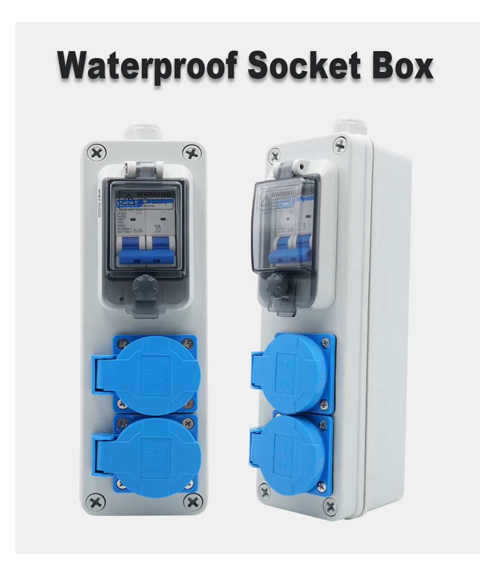 Economical Waterproof Electrical Box,16A Outdoor Waterproof Socket Box,IP65 Waterproof Switch Box, IP54 Multi-Function Socket