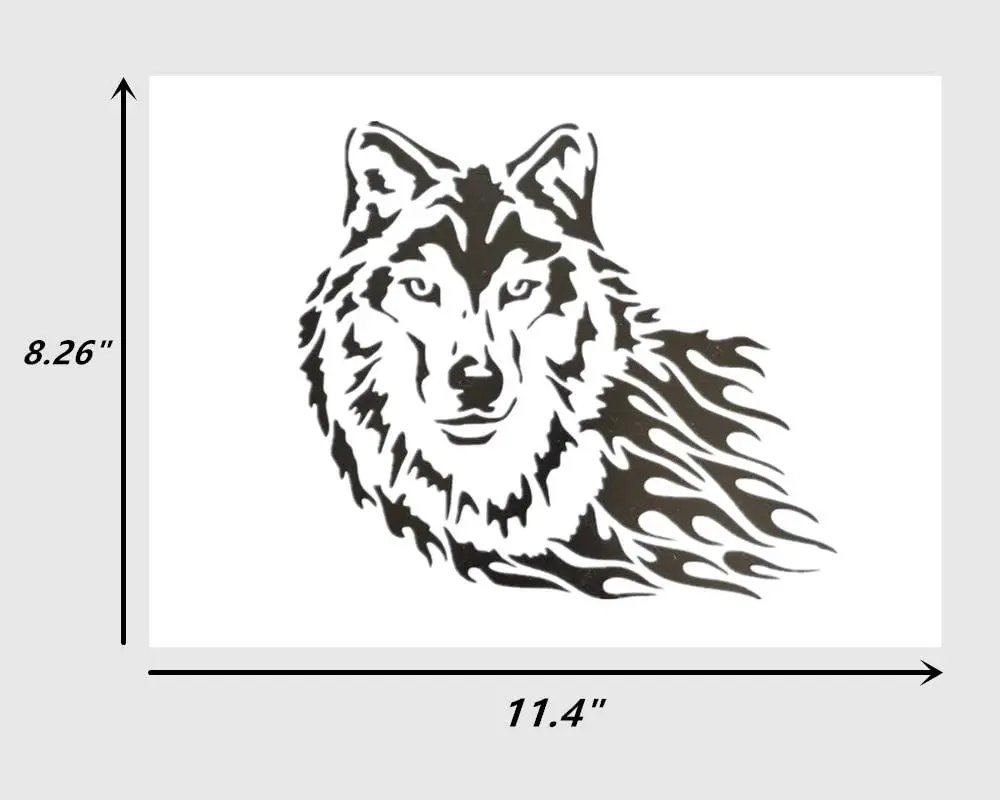 Трафарет Forest Wolf для рисования по дереву стене полу ткани инструменты украшения