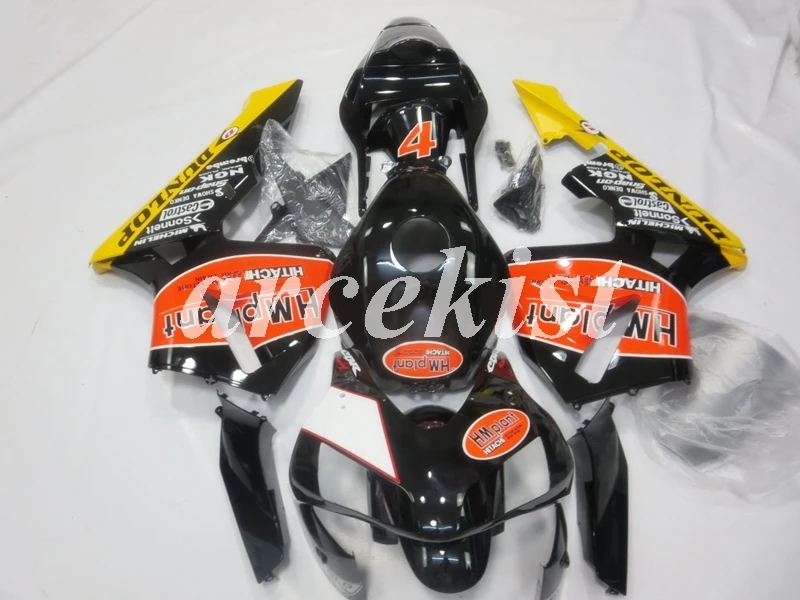 

4Gifts Injection mold New ABS Motorcycle Full Fairing Kit Fit For Honda CBR600RR 03 04 F5 2003 2004 Body set Black Orange Yellow
