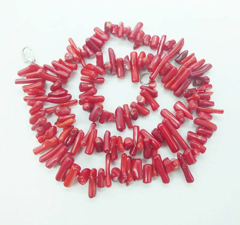 Beaded necklace, high quality handmade coral necklace. natural coral, GIVE lady best gift 18"