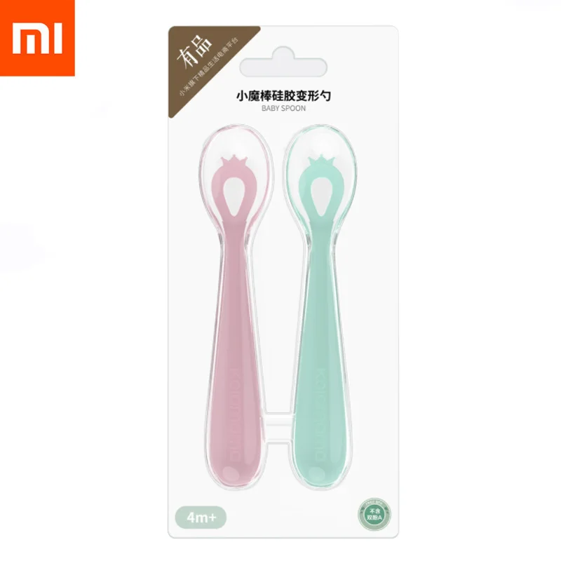 2 шт. Xiaomi Mijia Kola Mama детская силиконовая ложка для кормления безопасная силикагель
