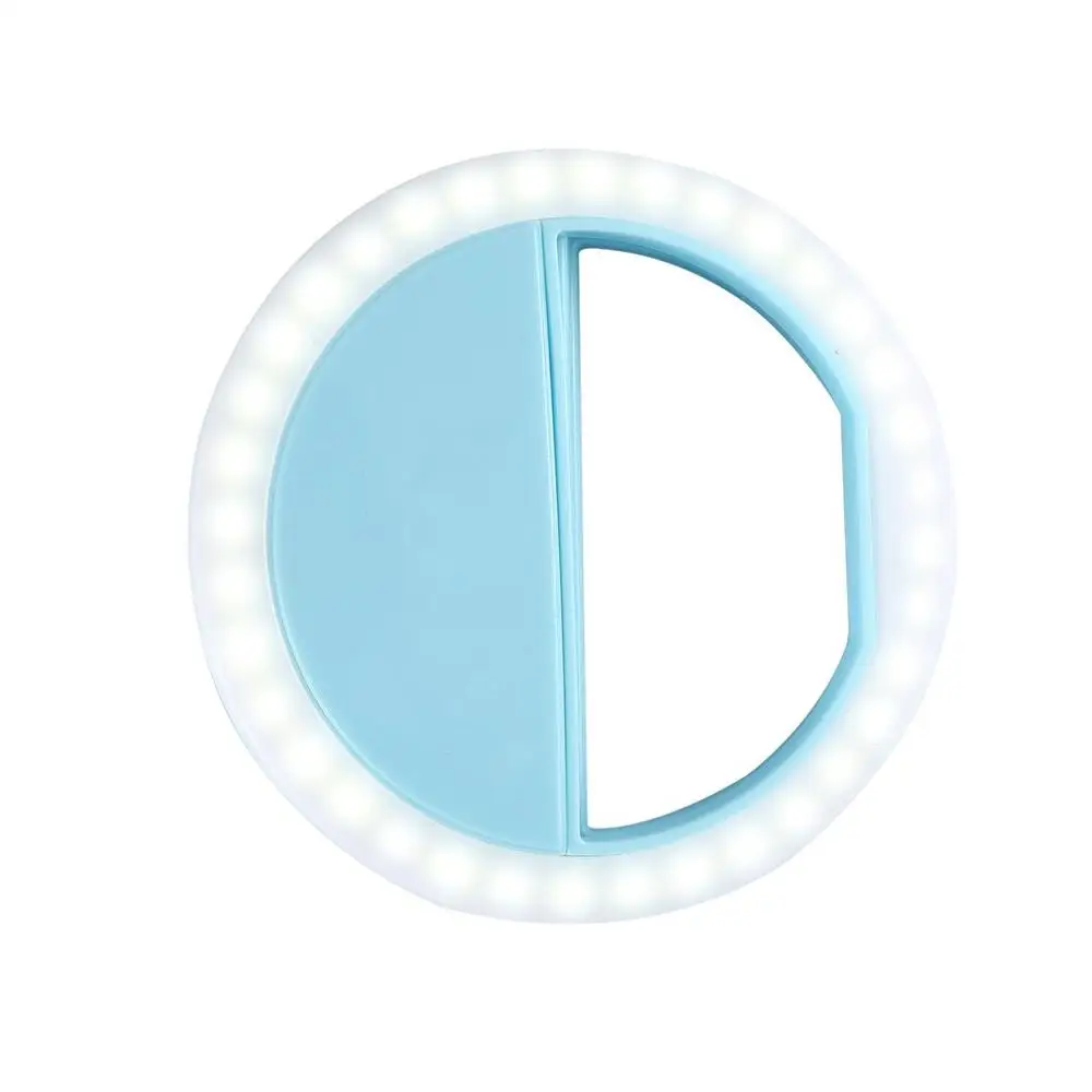 Blue 36LEDS Светодиодный светильник для селфи, кольцо для iPhone, Xiaomi, samsung, huawei, портативный светильник-вспышка, мини кольцевая лампа - Цвет: Blue 36LEDS