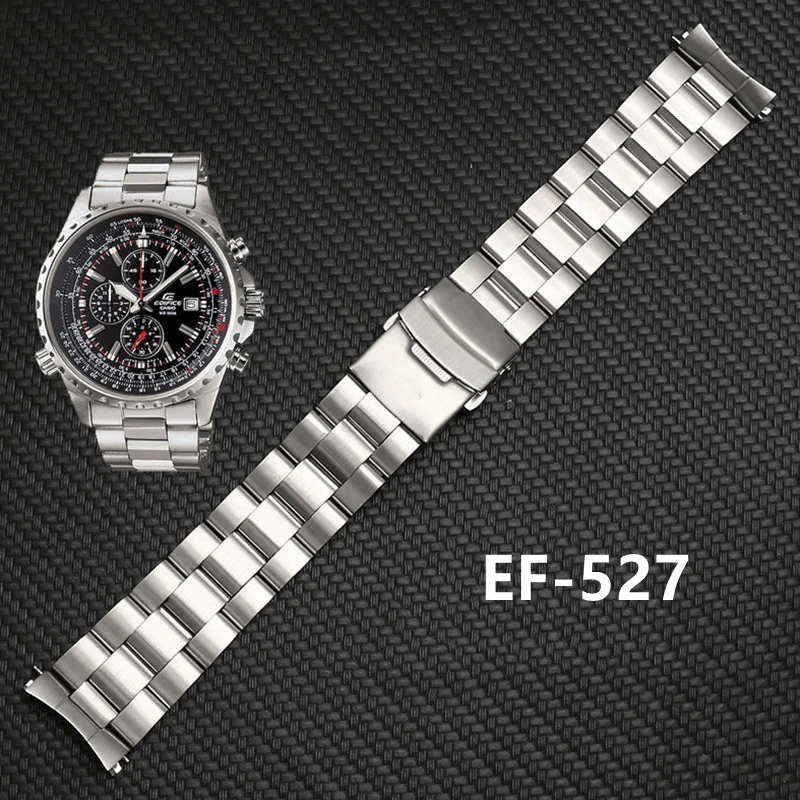 Horlogeband Wrist Strap Voor Casio EF 500 521 527 530 533 534 535 539 544  546 554 563 Horloge Bands Roestvrij staal|Smart Accessories| - AliExpress