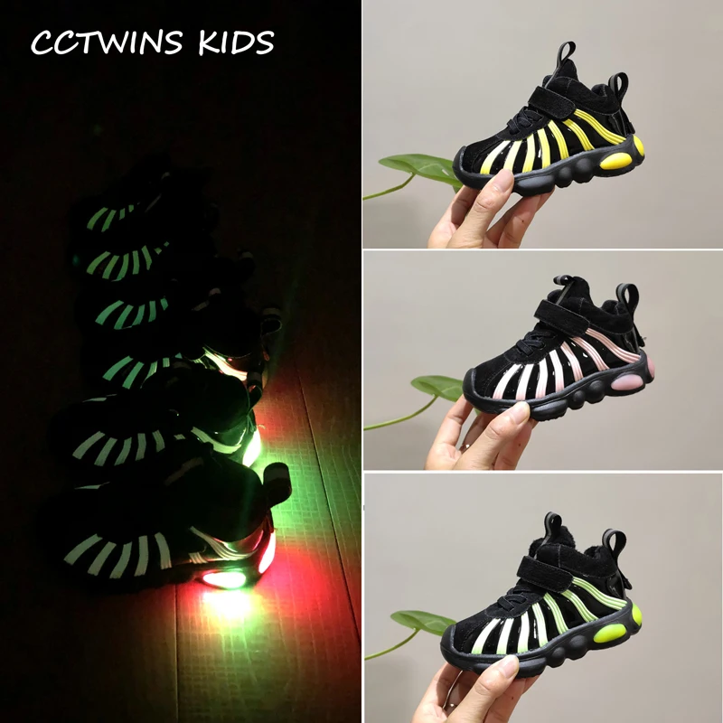 CCTWINS/детская обувь; коллекция года; сезон осень; Модные Повседневные кроссовки для девочек; спортивные кроссовки для мальчиков; Светодиодный свет; детская обувь; FS3096