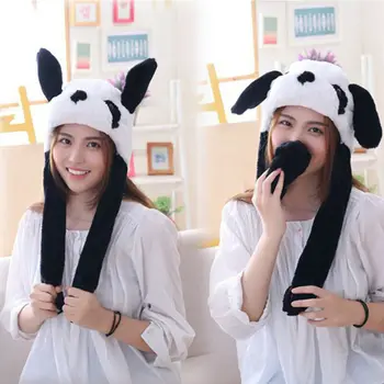

Big Girls Cutest Hat Panda Ear Moving Cosplay Costumes Accessories Cute Soft Plush Toy Gift US