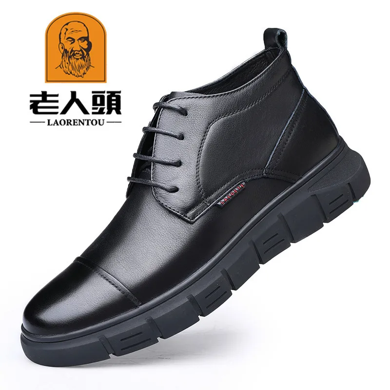 

LOTORY Martin Boots Men's Hight-top Workwear Boots Mid-top England Leather Boot MEN'S Casual Shoes Bx92602-1