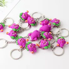 Милые фрукты серии яблоко клубника брелок мультяшный анимация фрукты Экспрессия Сумочка с брелоком кулон подарок