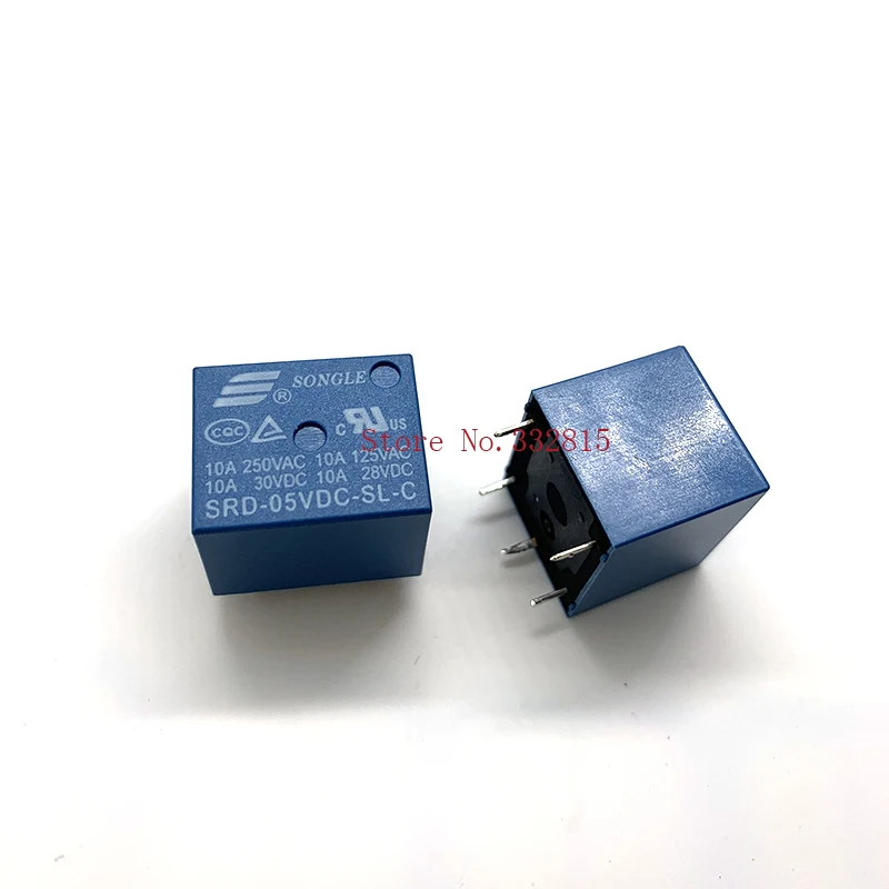 50 шт. Мощность реле SRD-05VDC-SL-C SRD-05VDC T73 5V 10A DIP-5PIN SONGLE