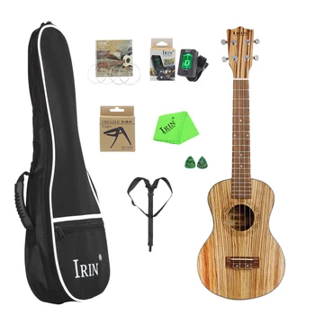 

9Pcs/Set 26 Inches 4 Strings Zebra Wood Ukulele Musical Instruments for Kids Adult Beginner 2019 Christmas Instrument Gift