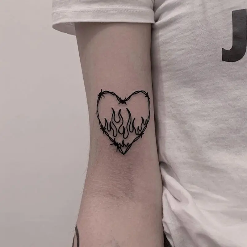 Watercolor Tattoo Heart