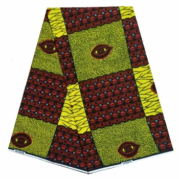 

6 Yards 2020 New Arrival 100% Cotton Africain Wax Cloth high quality Wax For Party Dress africain print tisuu wax 6 yards