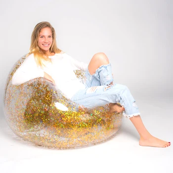 

ins sequin inflatable sofa lazy sofa colored powder inflatable chair water chair lunch break sequin lounge chair inflatable stoo