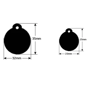 

100Pcs Personalized Circle Dog Cat ID Tags Customized Cat Puppy Name Phone Pet ID Tags Dog Cat Pet Tag Identity Plate Pet Suppli
