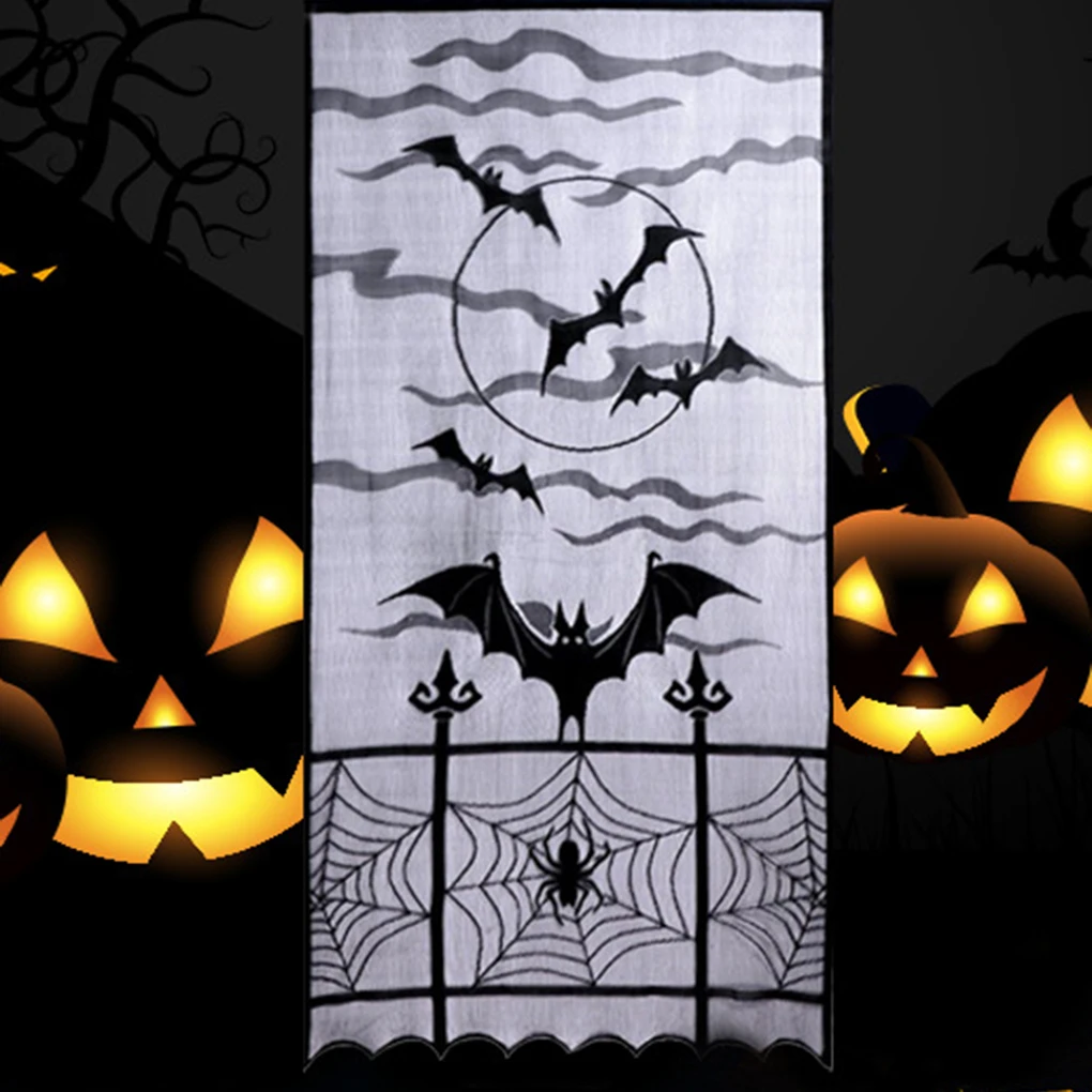 

Door Curtain Net Halloween Decoration Scary Door Mesh Screen Ventilation Anti-Insect Anti Flying Bugs